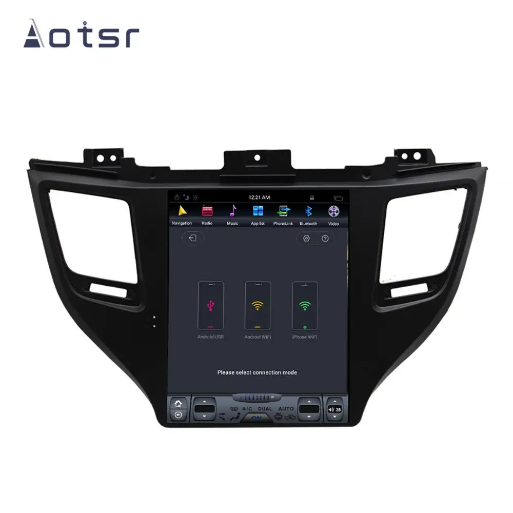 Aotsr Tesla 10," Android 8,1 вертикальный экран автомобильный DVD мультимедийный плеер gps навигация для Хендай Тусон- carplay