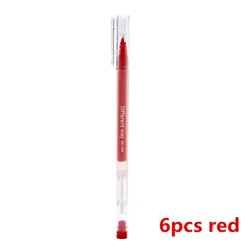 

6pcs Threefold Capacity Office Supplies Test Accessories Blue Black Red Ink Writing Learning Stationery Writing