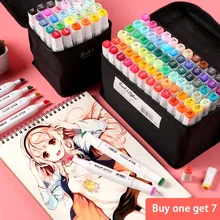 Маркер арт жирных спирт картина написанная акварелью цвет ручки с двумя головками для начинающих; ручная роспись кисточки 36/48/60 цвет товары для рукоделия