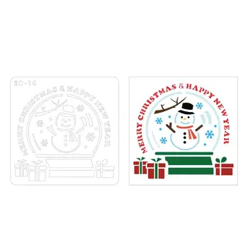 

24-Pack (6x6 Inch) Christmas Stencils Painting and Drawing Stencil Template