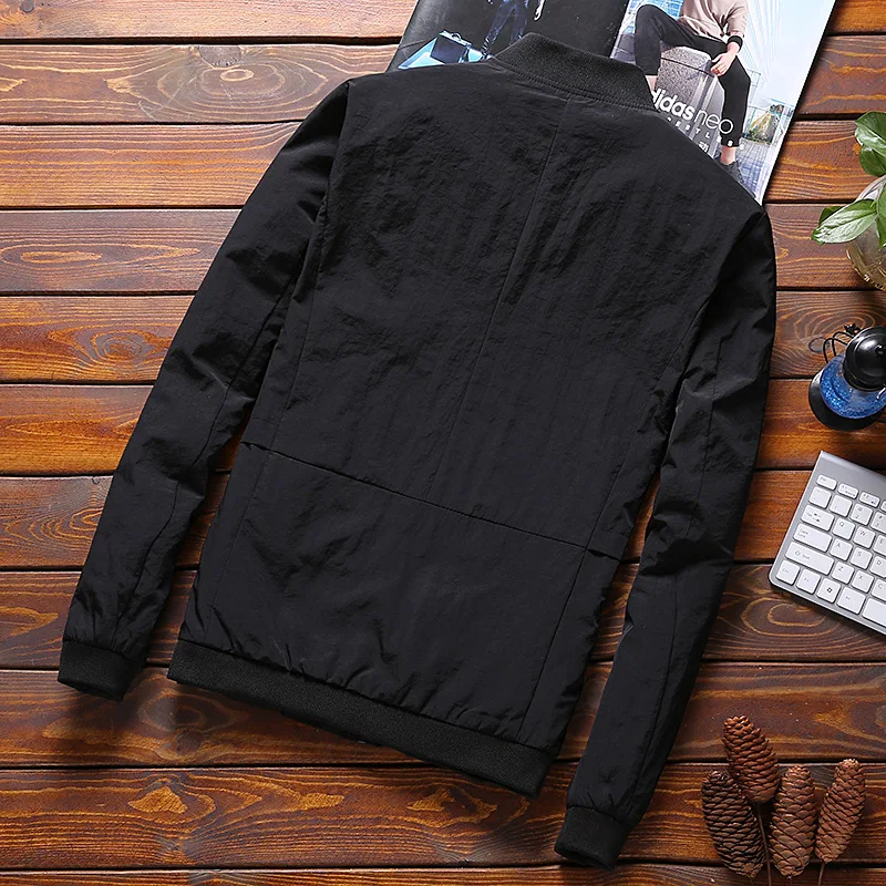 

2018 New Style Spring And Autumn Stereo Pocket Men's Simple Cool Jacket Casual Coat Korean-style Trend Stand Collar Thin