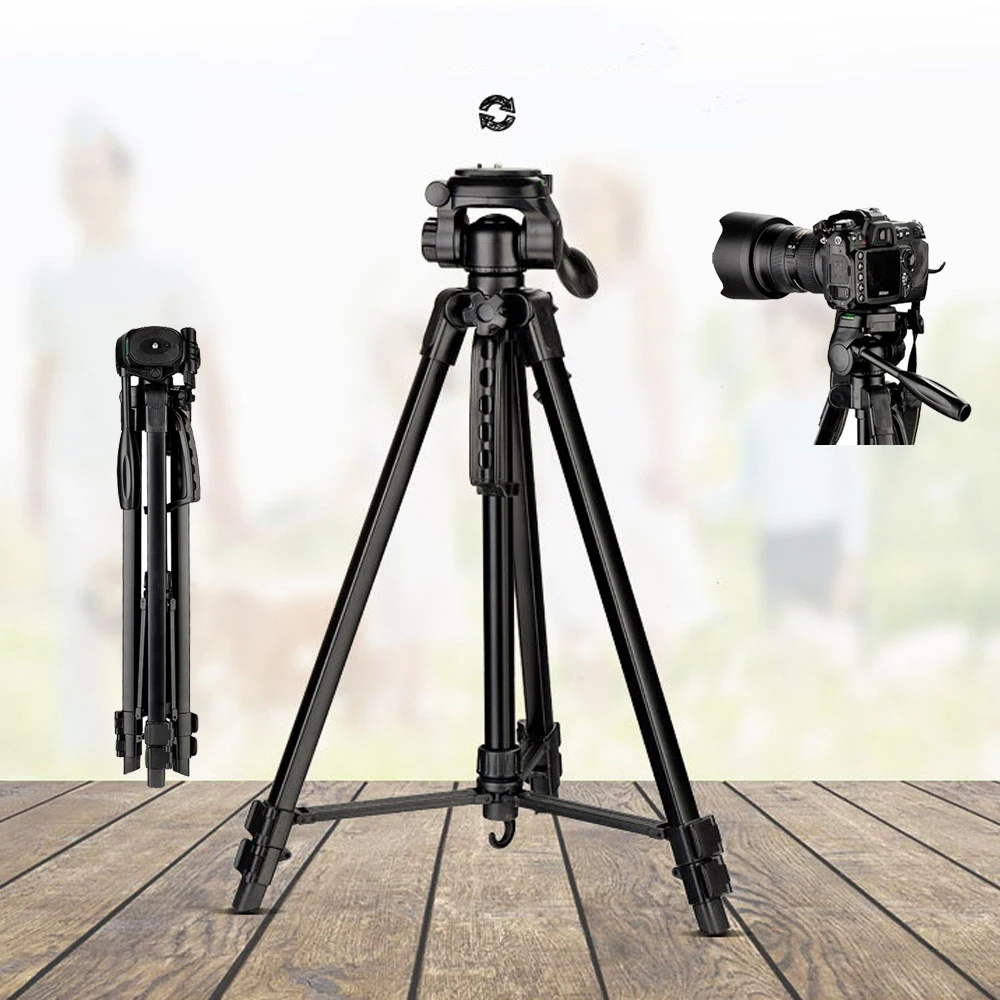 Professional Camera Tripod For Canon Sony Nikon Dslr Adjustable Aluminum Stand With Pan Head Video Vlog Studio Support NE067 | Электроника