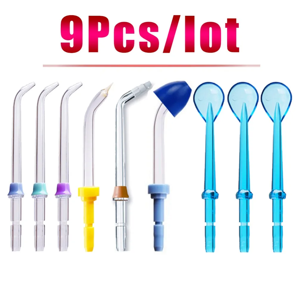 

9 pcs Water Flosser Oral Dental Irrigator Extra Replacement Jet Tip Nozzle for WP-100 WP-450 WP-250 WP-300 WP-660 WP-900