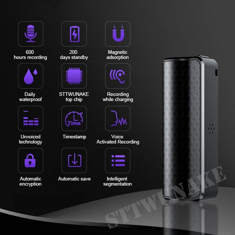 STTWUNAKE Voice recorder 600 hours dictaphone