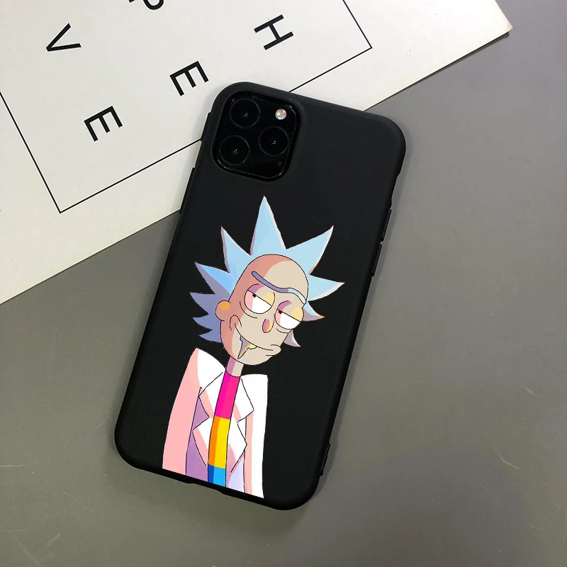 Рик и Морти черный ТПУ Мягкий силиконовый чехол для телефона для iPhone X XR XS Max 8 8Plus 7 7Plus 6s 6Plus 5 SE 11 11Pro 11ProMax чехол - Цвет: TPU