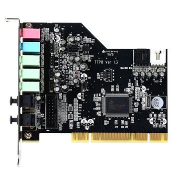 

DAC TerraTec Aureon 5.1 PCI built-in sound card supports 5.1 channels with optical fiber input and output and microphone input