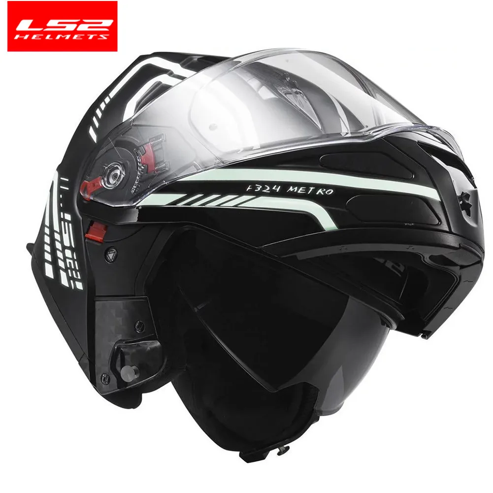 cable Abundantemente adyacente LS2 casco de motocicleta de cara completa abatible hacia arriba, cascos de  Moto Touring Cruiser LS2 FF324|Cascos| - AliExpress