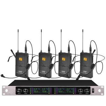 

Professional Wireless Microphone Four Headset Microphone Stage Performance Outdoor Activity Microphone Wireless
