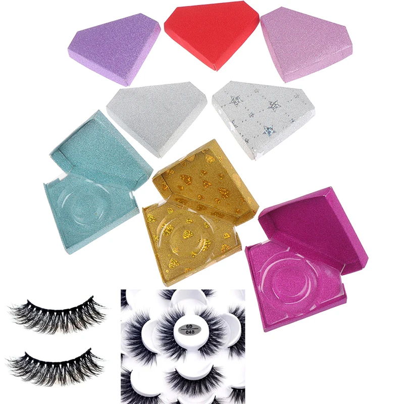 

1pc False Eyelashes Packing Boxes Empty Eyelashes Holder Diamond Lashes Cases Package Makeup Cosmetic Case