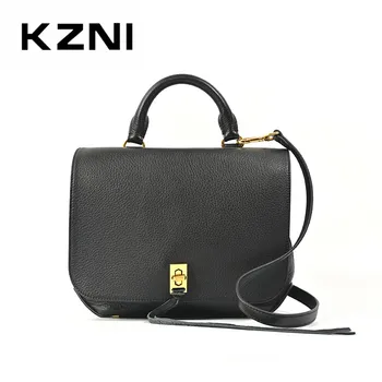 

KZNI Genuine Leather Purse Crossbody Shoulder Women Bag tote bag Clutch Female Handbags Sac a Main Femme De Marque 9307