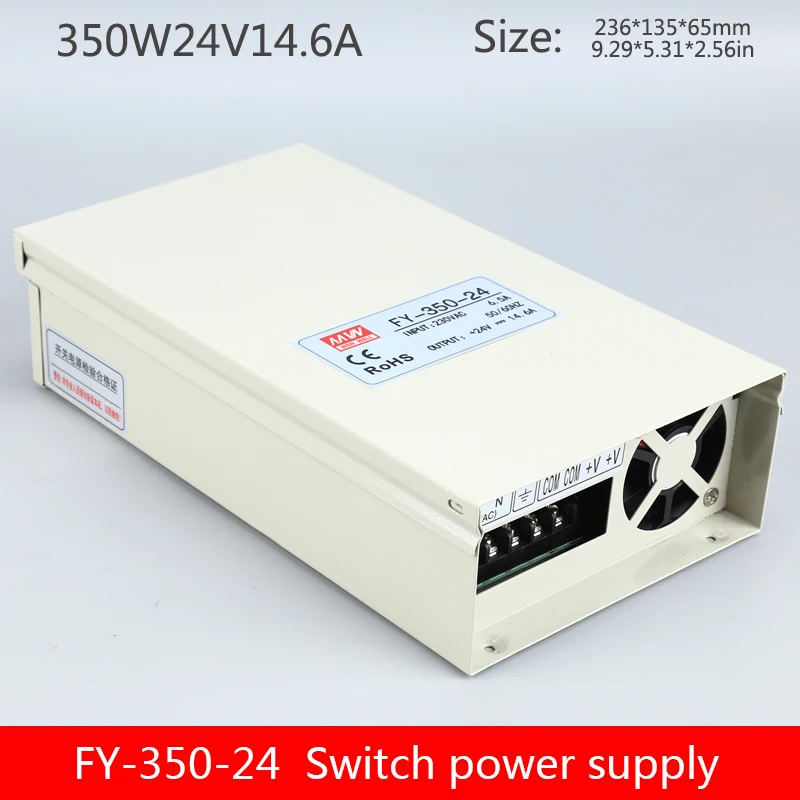 Непромокаемый выключатель питания FY-350-12V/5 В/24 В/36V48V открытый светодиодный импульсный источник питания 350 Вт