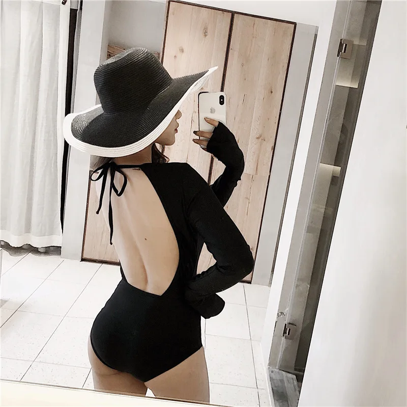 Гидрокостюм с длинным рукавом купальный костюм женская пляжная одежда 2019