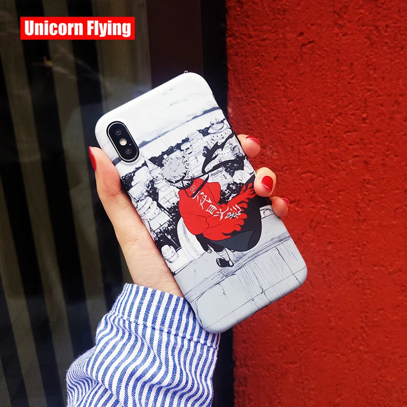 

LinXiang Japanese Anime Sixth Generation Naruto Matte Phone Case Back Cover For iphone 6 6s 7 8 Plus X XS Max XR
