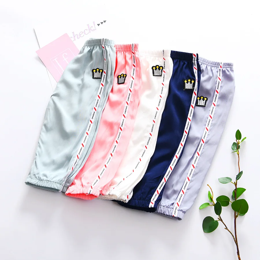 Г. Детский пуловер со шнурками сверху для маленьких мужчин и женщин повседневные штаны с рисунком короны против комаров, ku bao штаны-шаровары с большим низом