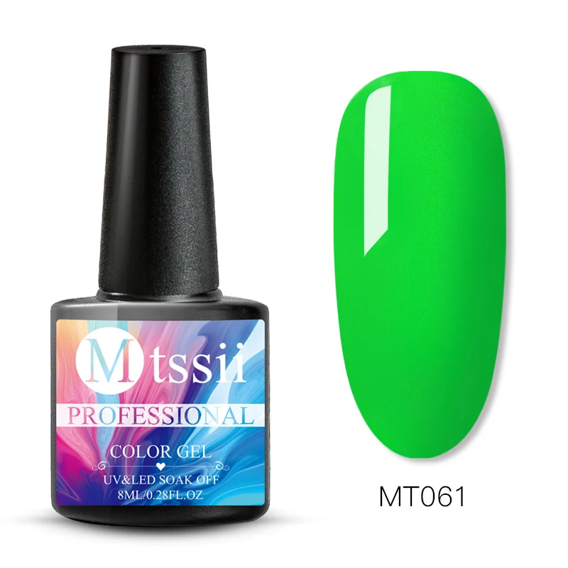 Цветной Гель-лак Mtssii для ногтей, Набор ногтей, впитывающее верхнее Базовое покрытие, УФ-Гель-лак, Полупостоянный маникюрный лак для ногтей - Цвет: VS01478