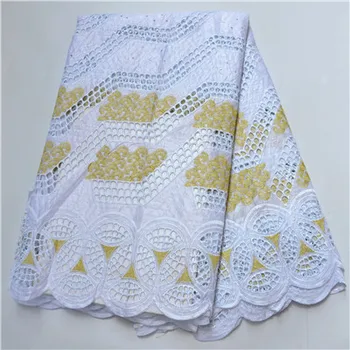 

African Bazin Riche Lace Fabric Nigerian bazin Cotton Embroidery Fabric 2020 High Quality French Lace Fabrics 5Yards/lot