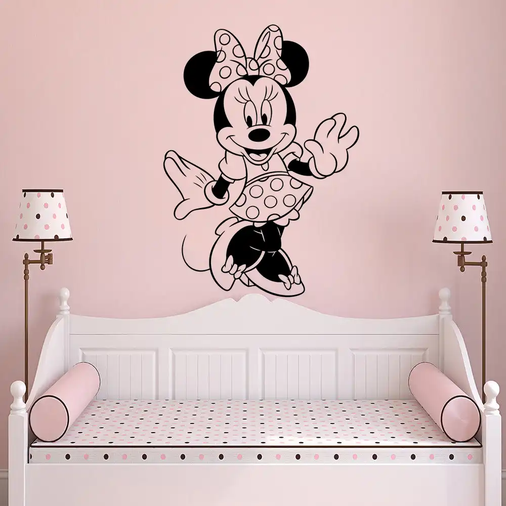 Minnie Mouse De Disney Arte De La Pared De Dibujos Animados