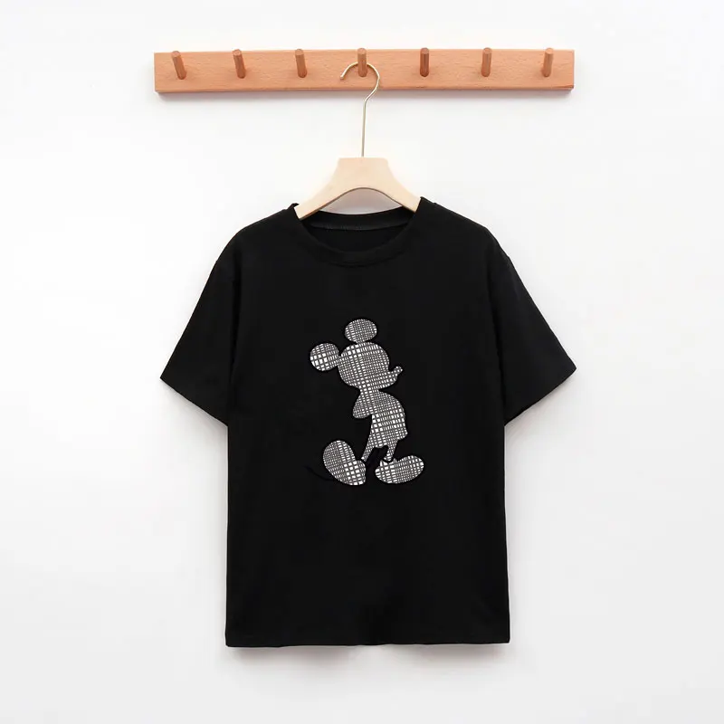 

2020 Fashion t shirt tshirt women Mouse plaid print T-shirt woman tops summer plus size S-3XL vintage 90s punk tee shirt Avocado