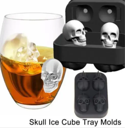 Форма черепа, 3D форма для льда, бар, вечерние силиконовые лотки, форма для шоколада, подарок, инструменты для мороженого