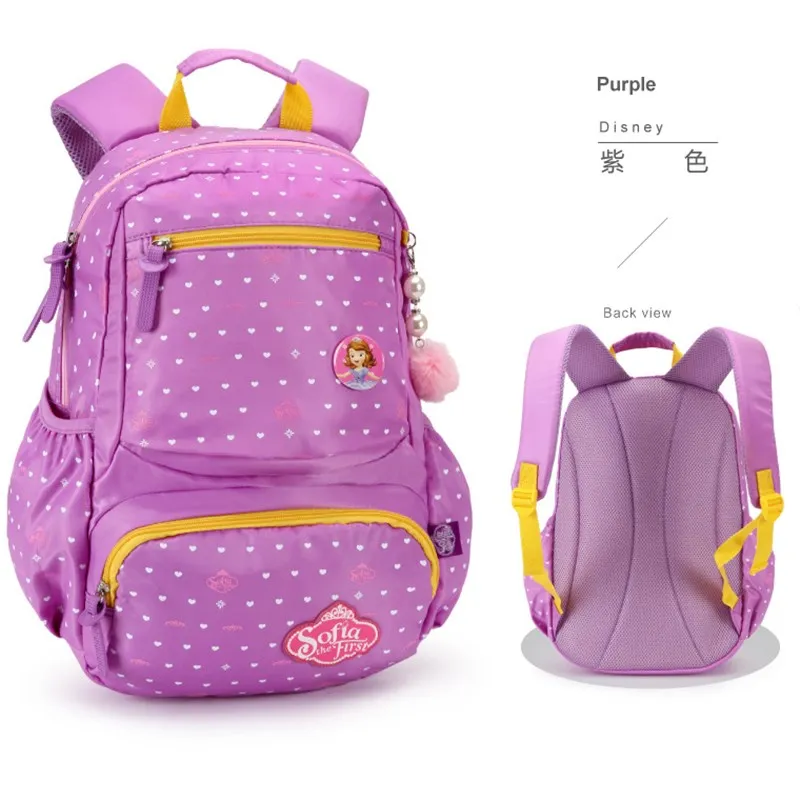 Disney Sofia school bags for girls large capacity super light causal orthopedic backpack primary middle students shoulder bags