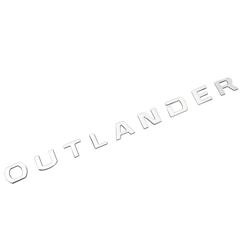 Нержавеющая сталь Тонкий Outlander текст 3D письмо наклейка Накладка для Mitsubishi Outlander 2013