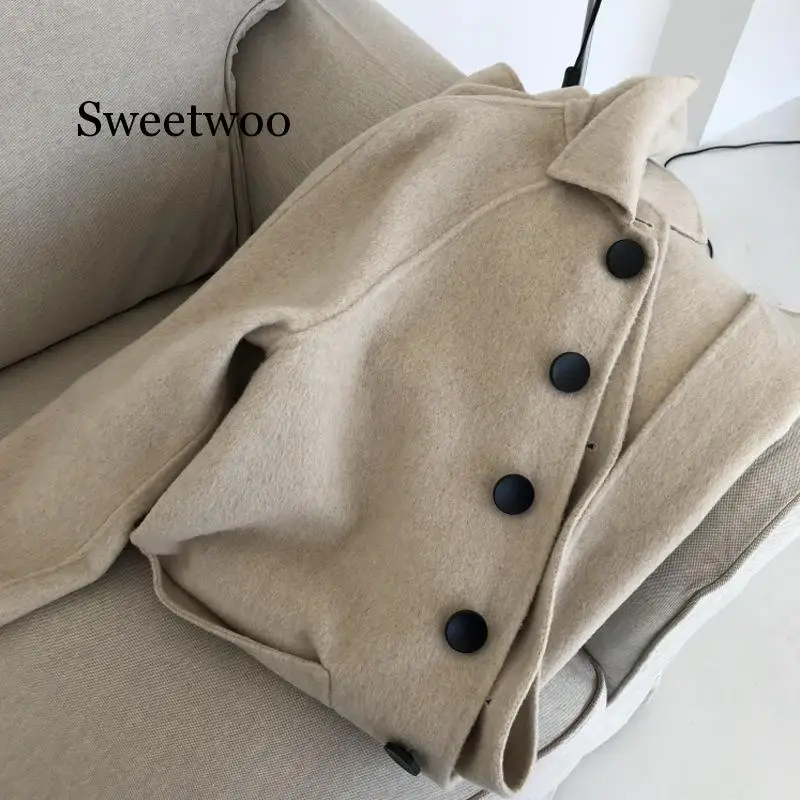 Winter coat women Fashion Cashmere Wool coat Outerwear Female long Thickening Warm Woolen Overcoat Women Trench Coat