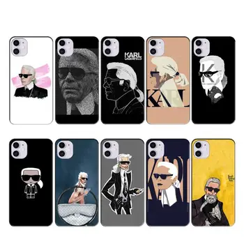 Перейти на Алиэкспресс и купить FFboost модный дизайнерский чехол KARLs coque fundas для iphone 11 PRO MAX X XS XR 4S 5S 6S 7 8 PLUS SE 2020