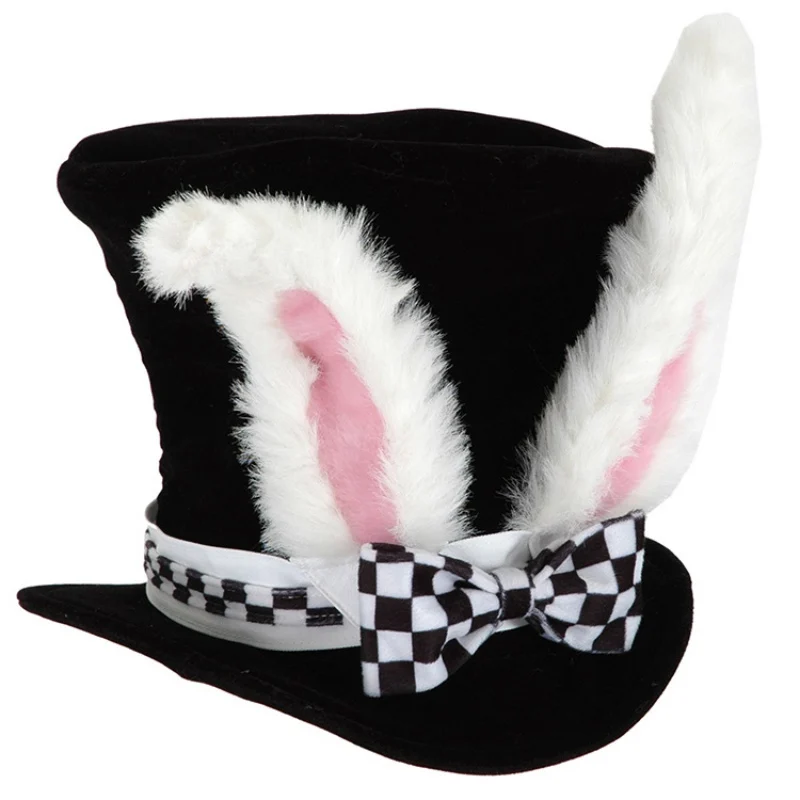 

Kids Rabbit Velvet Gift Cute Plush Topper Bowknot Cosplay Easter Funny Performance Bunny Ears Party Hat for Girls Boys Children