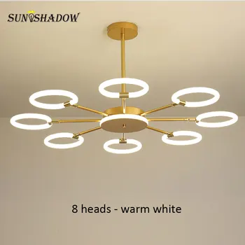 

Acrylic Led Pendant Light Gold color Modern Chandelier Pendant Lamp for Dining room Kitchen Large Living room Hanging Lamp Light
