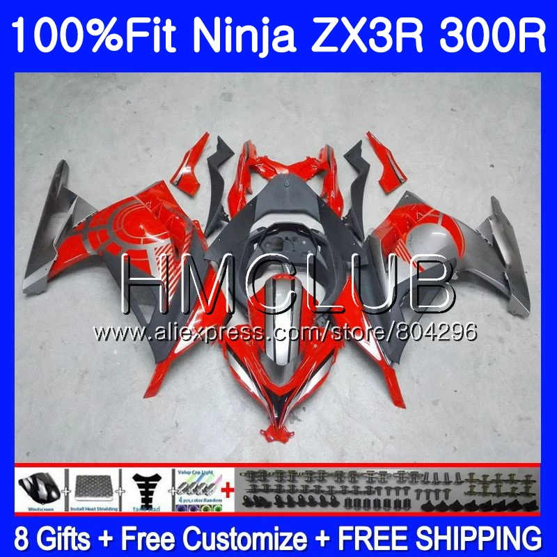 Инъекции для KAWASAKI NINJA граффити красный ZX3R EX 300 ZX 300R 2013 10JK. 10 EX300 ZX-3R ZX300R 13, 14, 15, 16 лет обтекатель - Цвет: No. 1