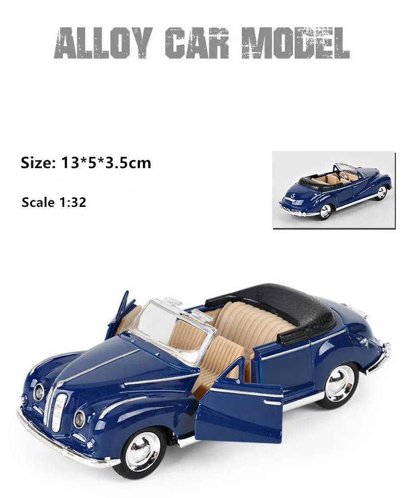 1:32 modello di simulazione di auto d'epoca tirare indietro in lega modello convertibile retrò ragazzo giocattolo per bambini regalo di compleanno collezione di modelli di auto 12 1:32 modello di simulazione di auto d'epoca tirare indietro in lega modello convertibile retrò ragazzo giocattolo per bambini regalo di compleanno collezione di modelli di auto - H38cfe935fdd14134b1fae262215d687di