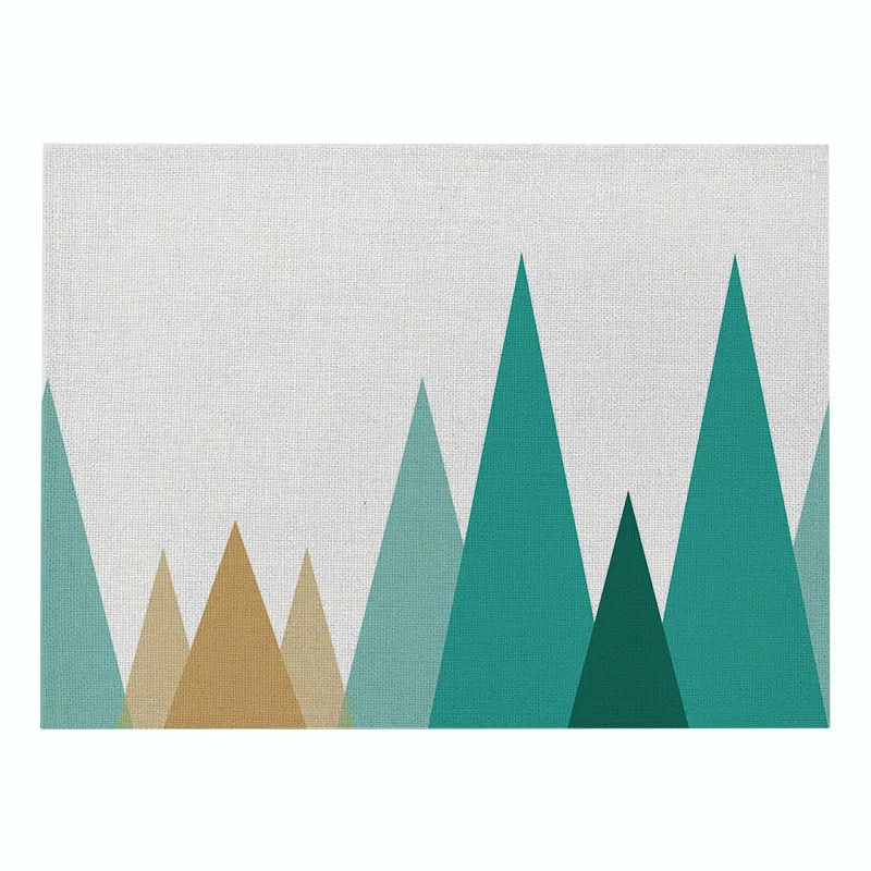 cotton and linen TTLIFE, геометрические узоры, отличительные салфетки, простые салфетки для стола, коврик для обеденного стола, чаши, подставки для напитков, кухонные аксессуары - Цвет: cotton and linen