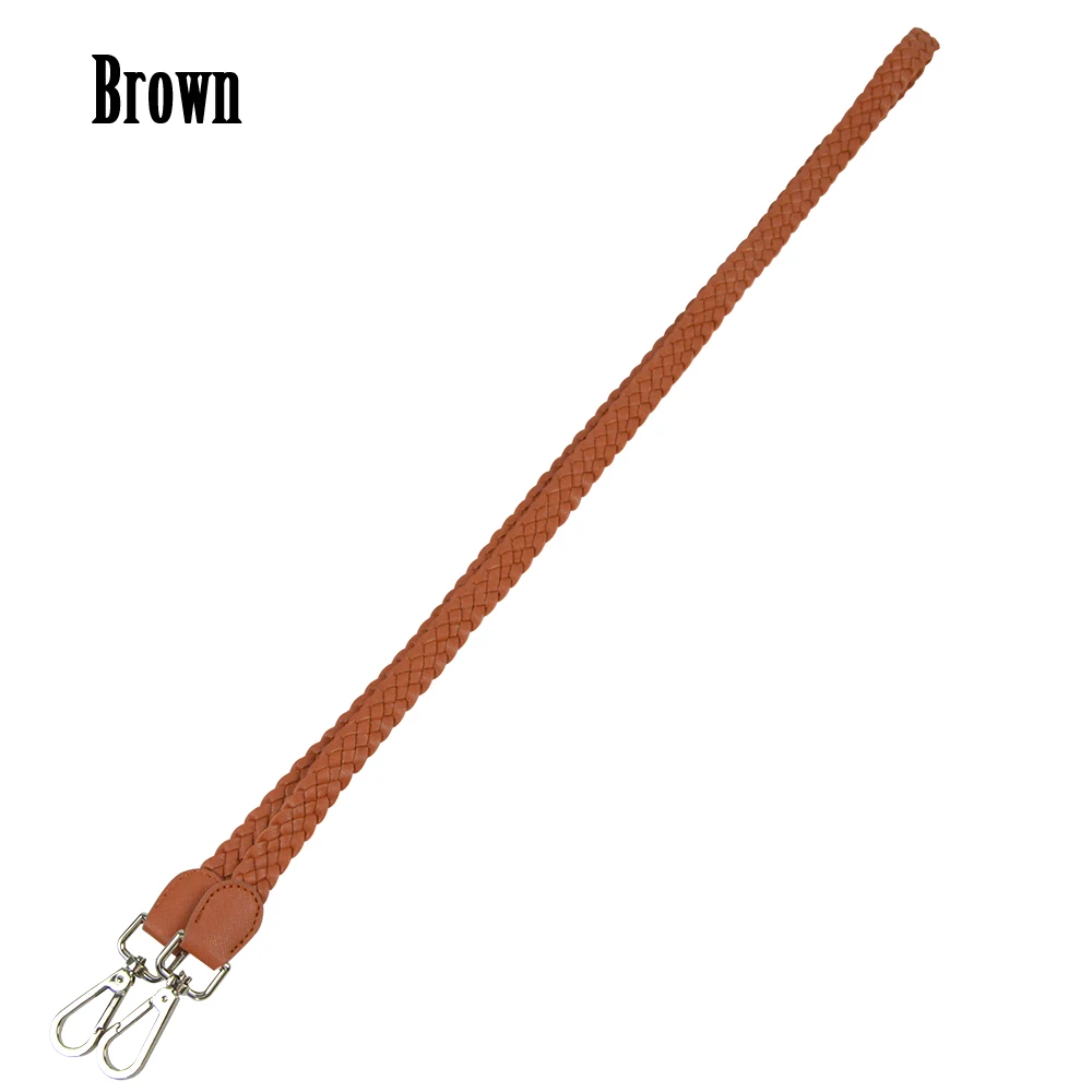 brown Huntfun/1 шт., кожа ПУ, плетение, Длина ручки с пряжкой, для классического мини Obag, ручки для O, сумка для сумки, женские сумки - Цвет: brown
