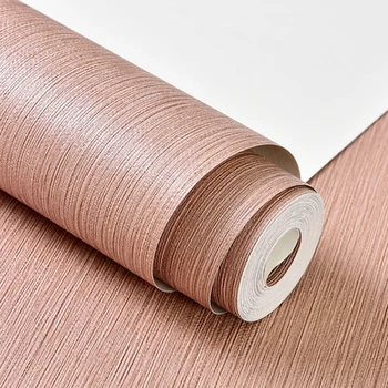 

PAYSOTA Plain Color Wallpaper Straw Pattern Waterproof Coffee Solid Color Bedroom Background