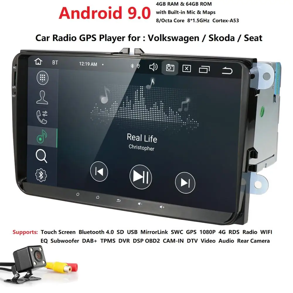 Flash Deal Ossuret New Android 9.0 9Inch 2Din 4G RAM 32G ROM GPS Car Radio Stereo For V W Volkswagen Capacitive screen 1024 *600 RDS BT CAM 2 Flash Deal Ossuret New Android 9.0 9Inch 2Din 4G RAM 32G ROM GPS Car Radio Stereo For V W Volkswagen Capacitive screen 1024 *600 RDS BT CAM 2