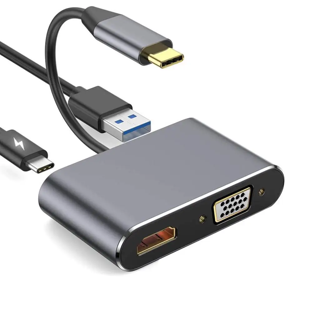 Кабель для передачи данных типа c к HDMI Женский четыре в одном Тип C поворот 4k 30HZ HD конверсионная линия четыре в одном кабель для передачи данных