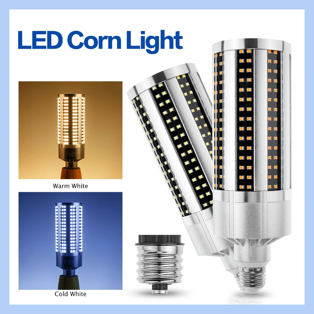 Corn Bulb LED Lamp 220V Lampada LED E27 110V Light E39 60W LED Bulb 50W Bombilla 54W High Power Workshop Warehouse Lighting 2835