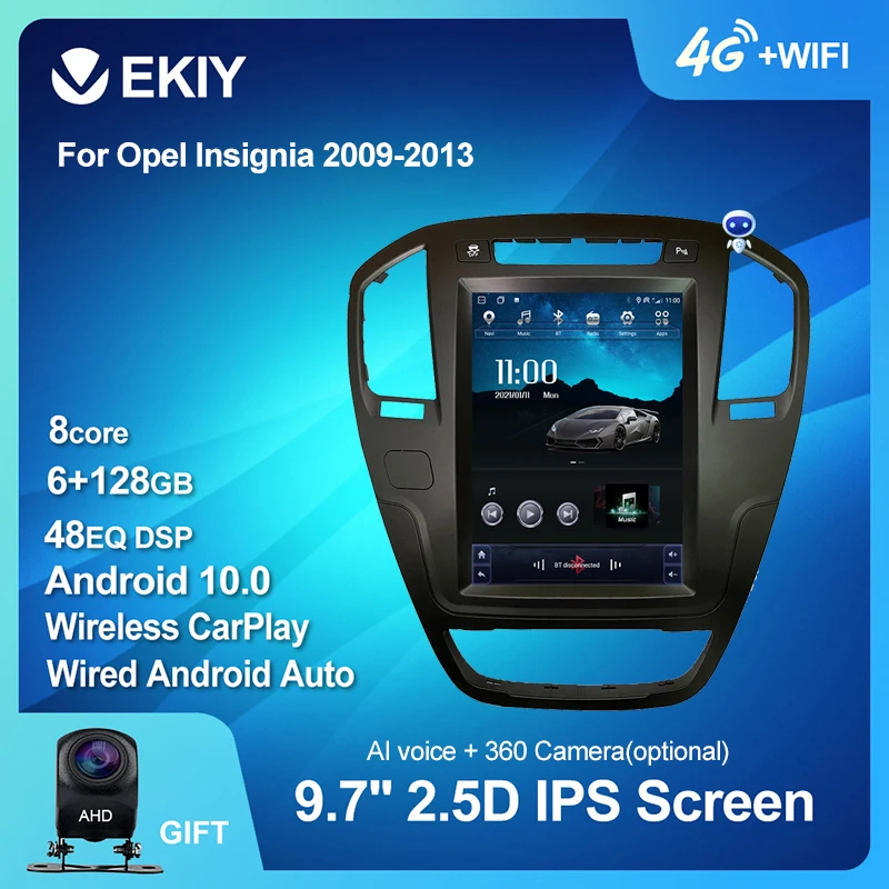 EKIY 9 7 &quotTesla вертикальный экран для Opel Insignia Buick Regal 2009-2013 Android 10 автомобильный