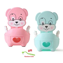 2 cores adorável filhote de cachorro dos desenhos animados toalete treinamento assento do bebê potty confortável encosto portátil acampamento viagem wc das crianças pote