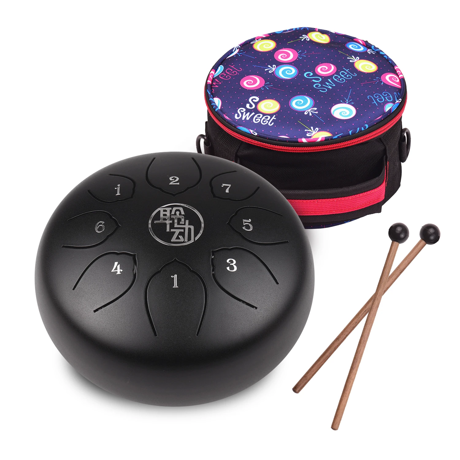 6 дюймов Сталь язык барабан Handpan барабана 8-заметки с ключом ударный инструмент с барабанные палочки барабан сумка чистящей тканью для Музыкальные инструменты