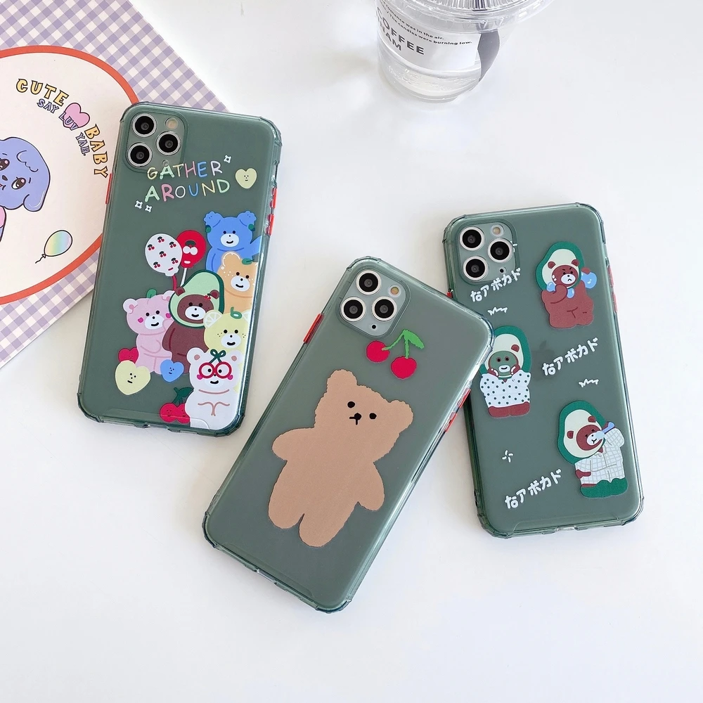 

New TPU mobile phone shell shockproof and fall proof cartoon pattern foriPhone 7 7p 8 8p x XR xsmax 11 11pro 11promax