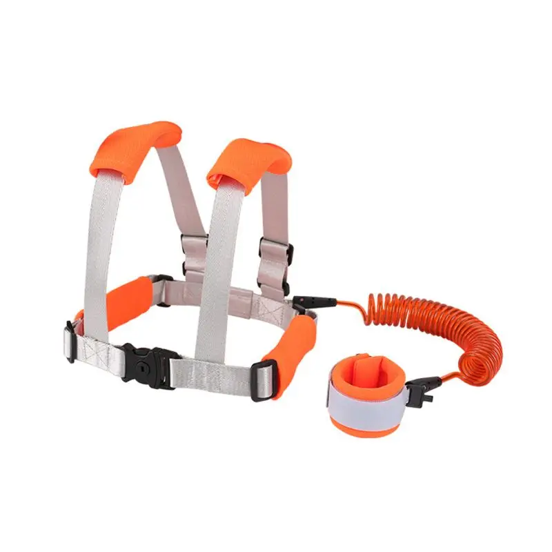 2 in 1 Toddler Leash Anti Lost Wrist Link Safe Harness Baby Key Lock Adjustable