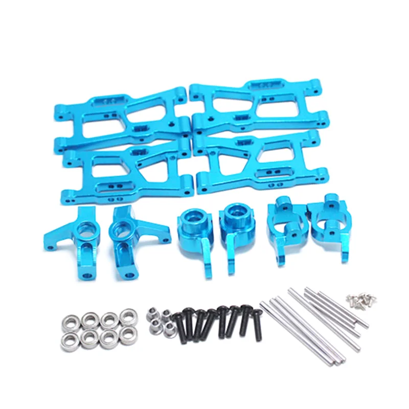 

for WLtoys 1: 14 144001 RC Car Upgrade Spare Parts Metal Swing Arm C Seat Steering Cup Rear Wheel Seat,Blue