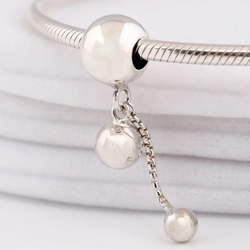 Original String of Beads With delicate chain Pendant charms Fit 925 Sterling Silver Charm Bracelet Bangle DIY Jewelry Original String of Beads With delicate chain Pendant charms Fit 925 Sterling Silver Charm Bracelet Bangle DIY Jewelry