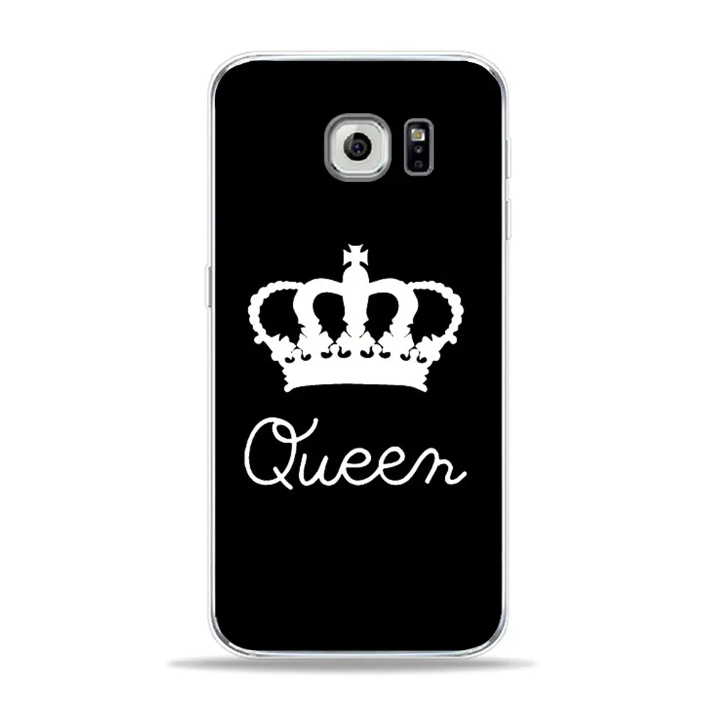 Цитаты король королева любовь розовый красный черный чехол для телефона samsung S10 S9 S8 Plus A50 A70 A30 S10E Y9 S6 S7 EDGE мягкий чехол из ТПУ - Цвет: TPU D8008