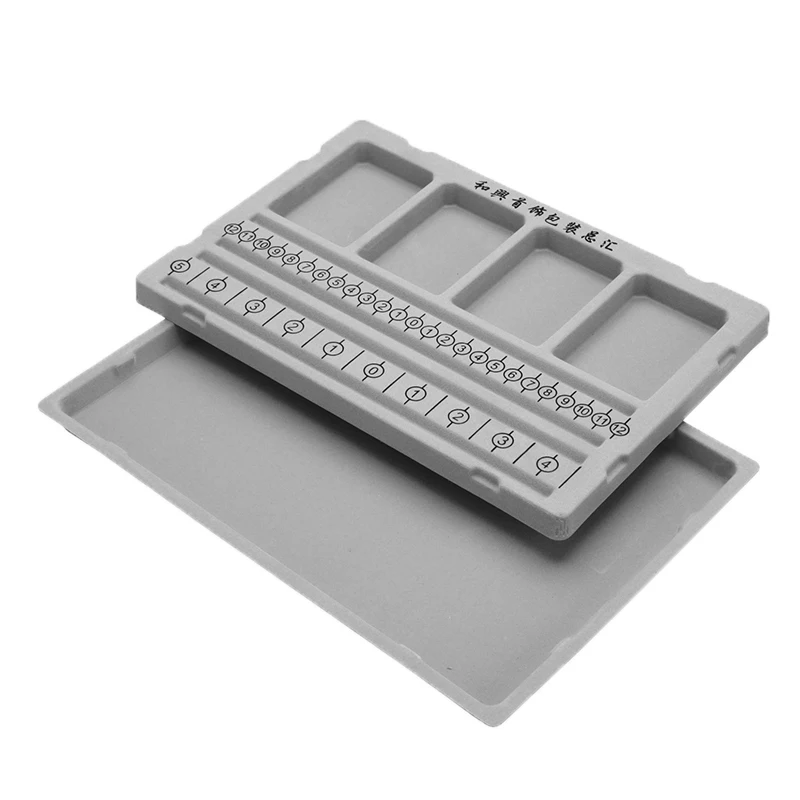 

Bracelet Necklace Beading Organizer Tray Flocked Bead Board DIY Jewelry Making Gray Design DIY Craft Tool Accessories