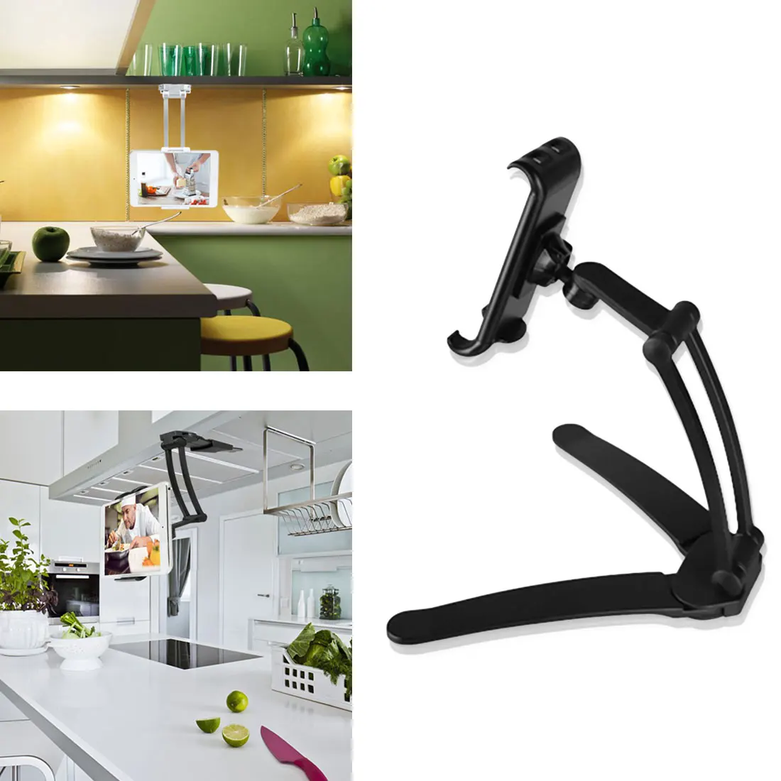 Aluminum Tablet Stand Lightweight Kitchen Tablet Mount Space-saving Adjustable Angle urface pro monitor stand tablet stands