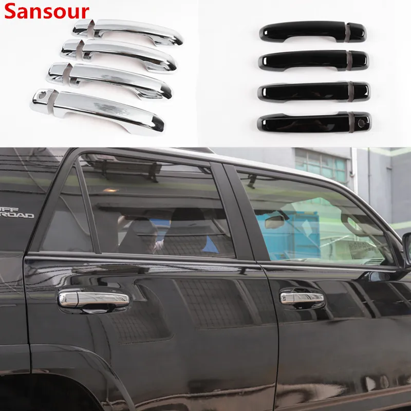 

Sansour Car Stickers for Toyota 4 Runner 2017+ Car Door Grab Handle Decoration Cover Trim for Toyota 4Runner 2017+ Car Accessori