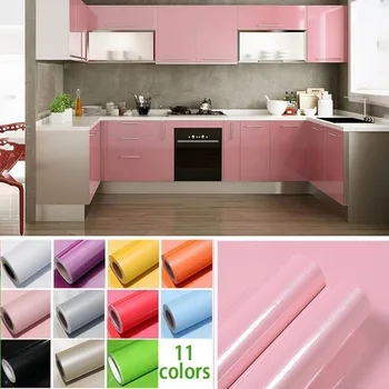 

1M/Roll White DIY Decorative Film PVC Self Adhesive Wallpaper Furniture Renovation Stickers Kitchen Cabinet Waterproof Wallpaper