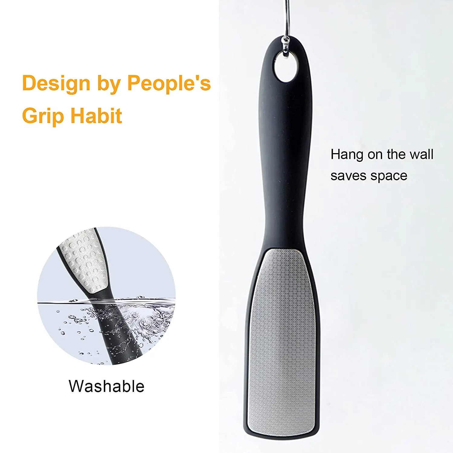 Pedicure Tools Heel Scratcher Files Exfoliating Calluses Brush Stainless Steel Foot Sharpening Double-sided Pedicura